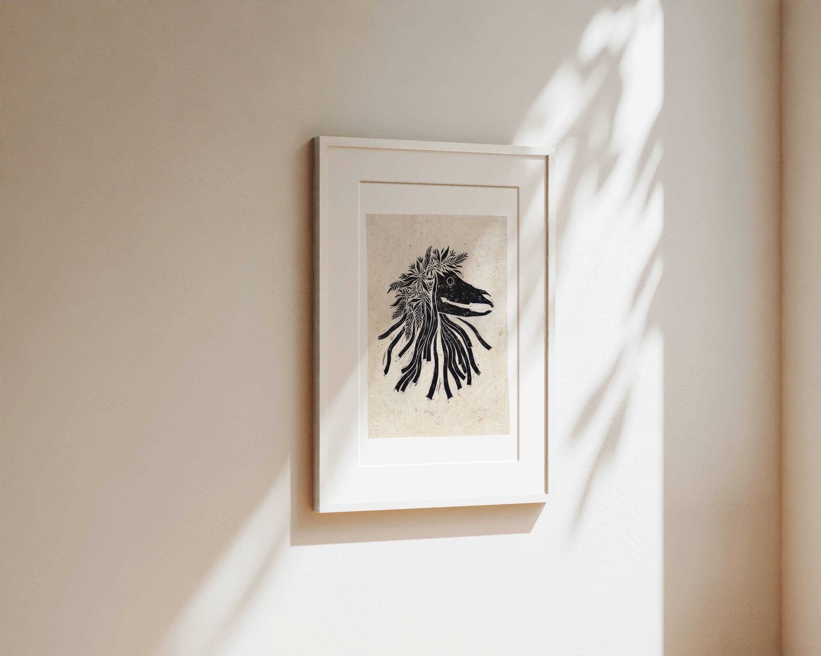 Katia Hinic Studio - Wholesale Art Print - 'Flower Oss' lino print6