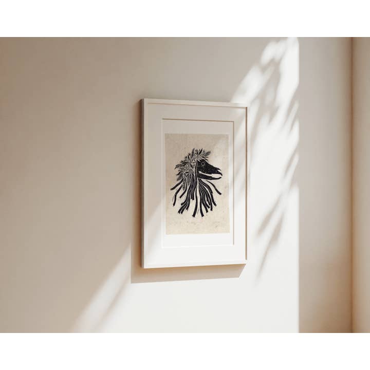 Katia Hinic Studio - Wholesale Art Print - 'Flower Oss' lino print6