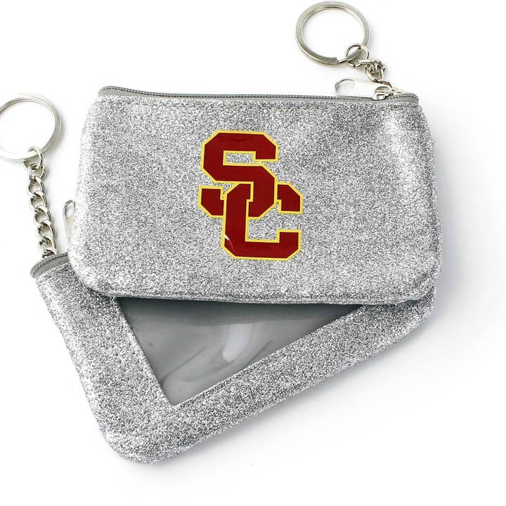 NCAA USC Trojans Sparkle Coin Purse for wholesale by Aminco USA