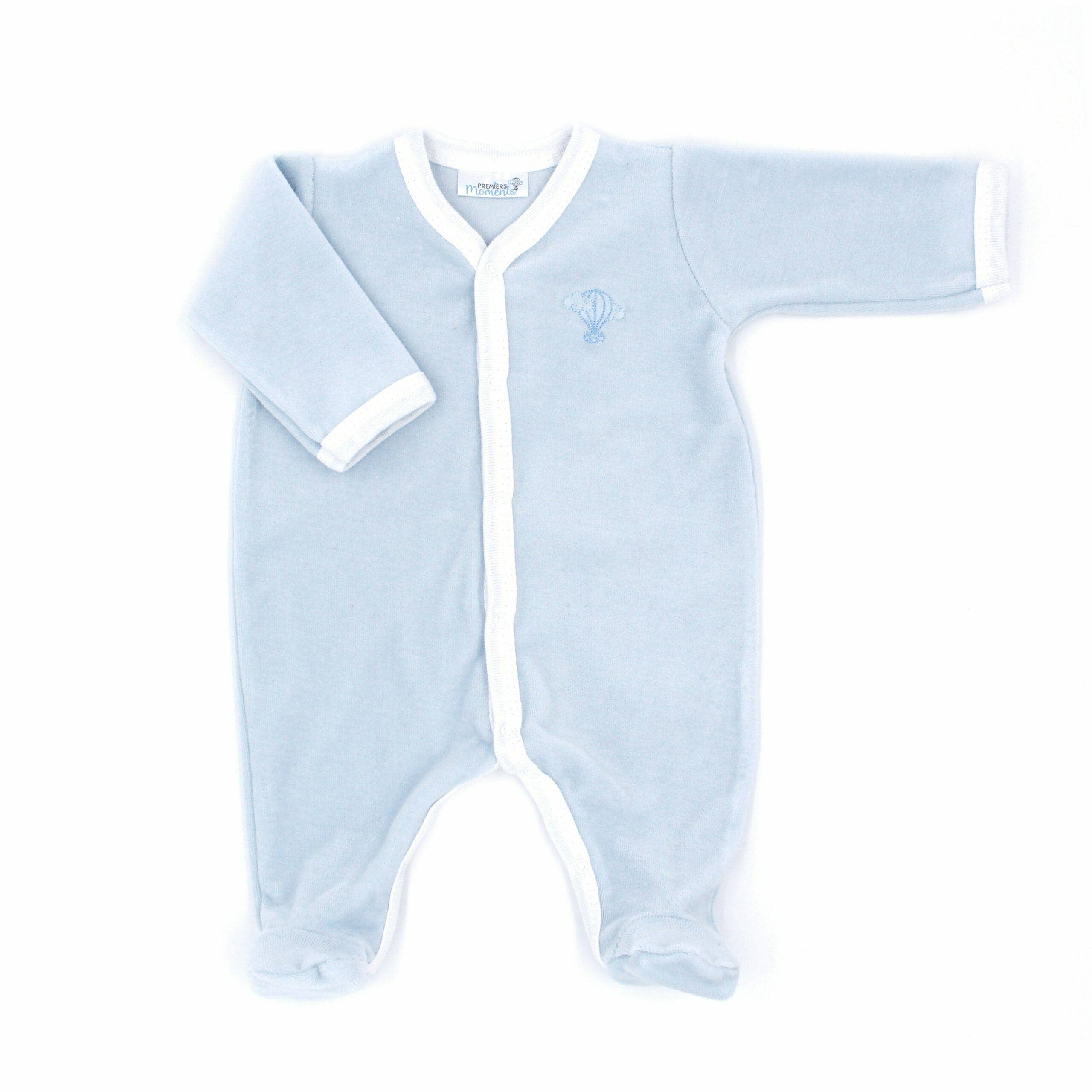 Premiers Moments - Paris - Wholesale Sleepsuit - Baby - Azur Velvet Pajamas0