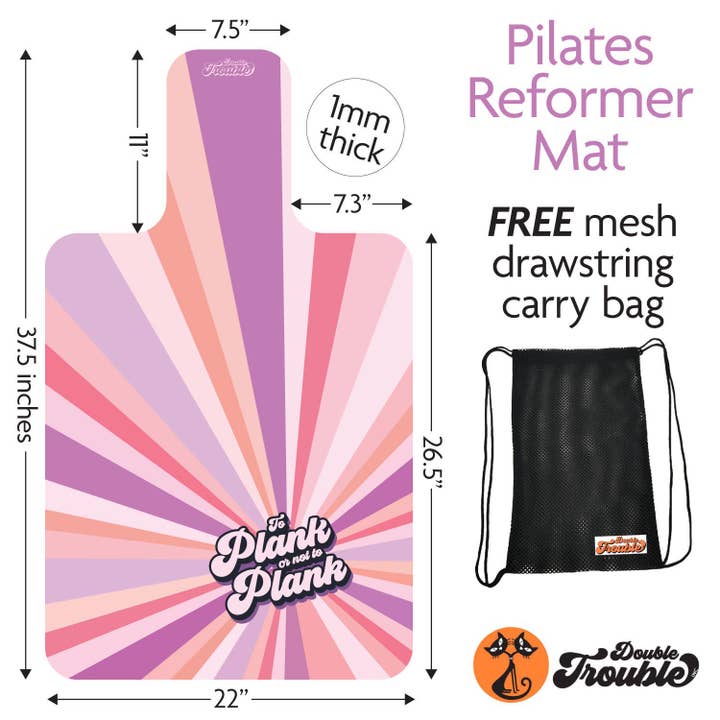 Double Trouble Inc - Wholesale Yoga Mat - Pilates Reformer Mat - Pink