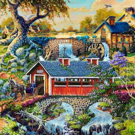 Wooden City Puzzle - Countryside Bridges, Medium for wholesale by HQ Kites & Designs