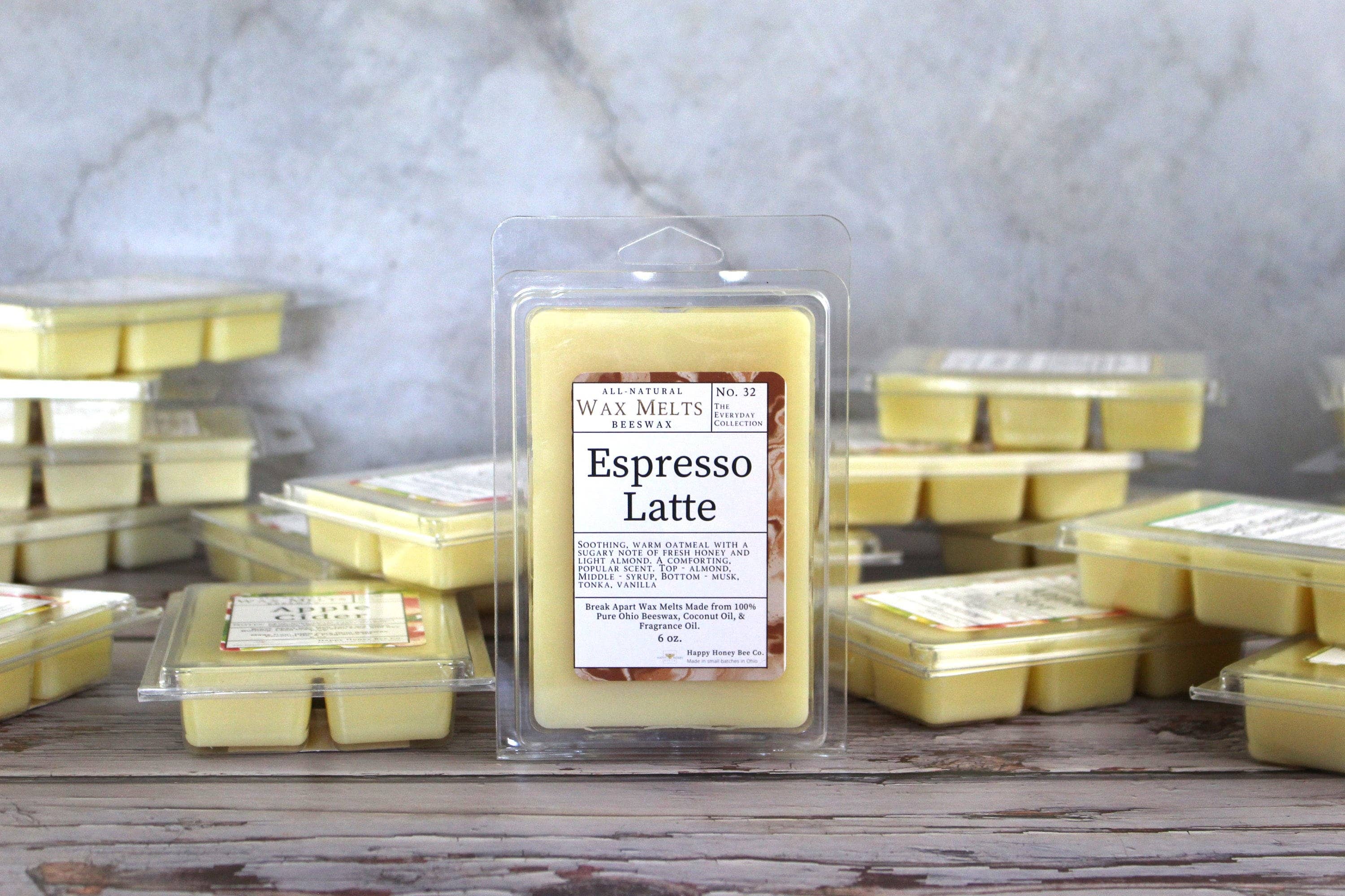 Happy Honey Bee Co. - Wholesale Wax Melt - Espresso Latte 6 oz Beeswax Wax Melts2