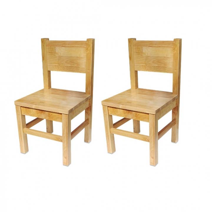 Pioupiou et Merveilles - Wholesale Chair – Child - Set of 2 Children's Chairs in Natural Wood 4-7 years7