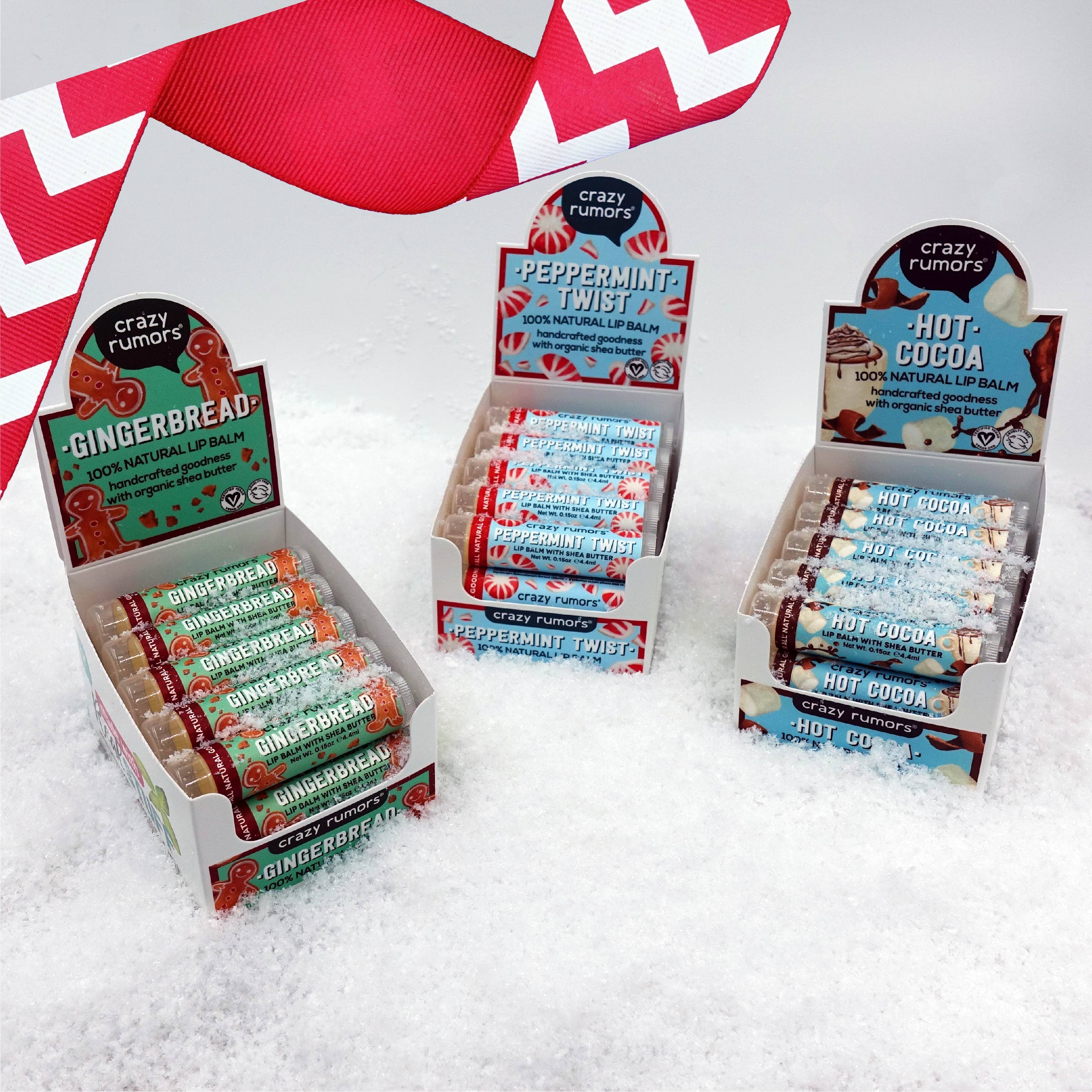 Crazy Rumors - Wholesale Lip Balm - All Natural, Vegan Peppermint Twist Lip Balm - Holiday3