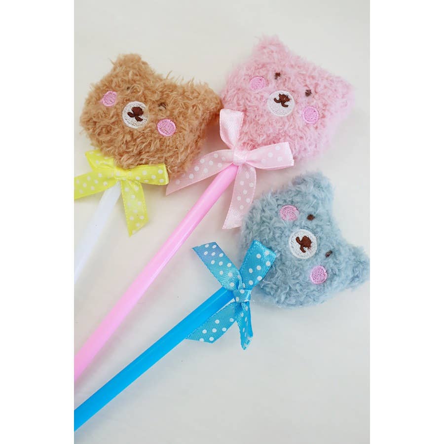 MIX COLOR Teddy Bear Plush Pen for wholesale on Faire4