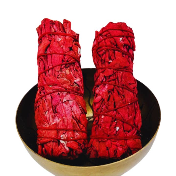 Third Eye Sage - Wholesale Smudge Stick - Dragon's Blood Magic Red Sage 4" Smudge Stick Bundle2