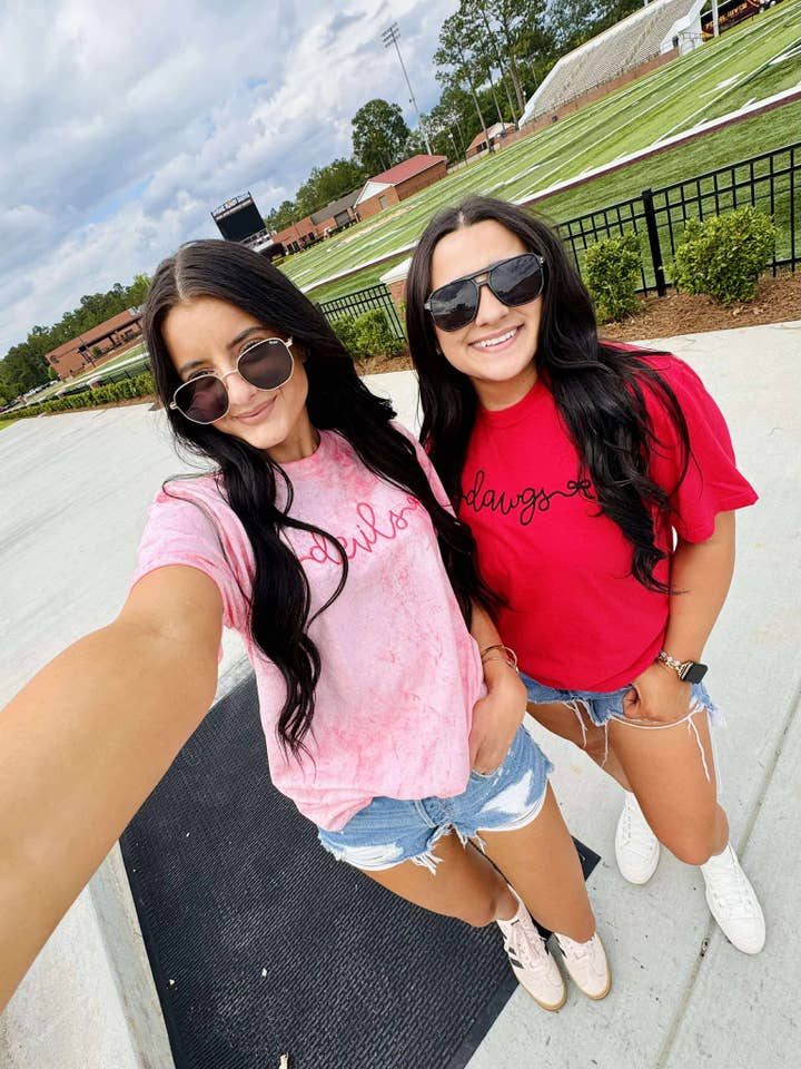 Custom Bow Sided Embroidered Tee for wholesale by Dash Forward Wholesale