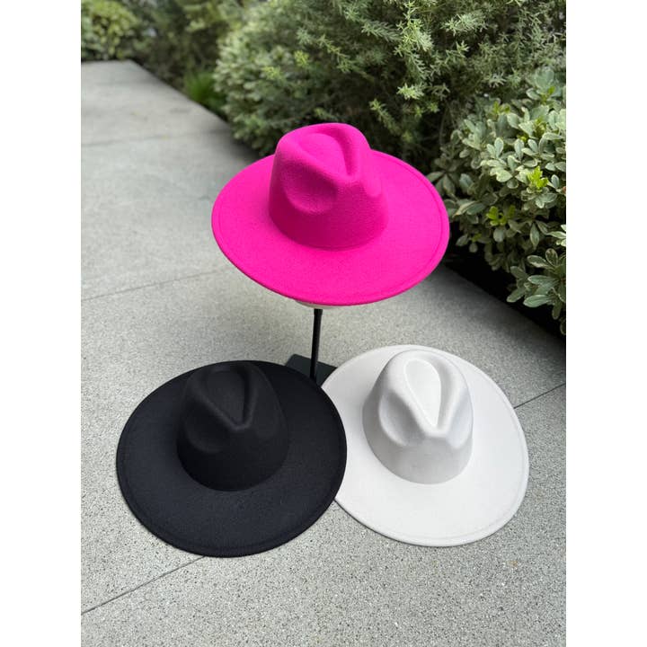 Love and Thyme – wholesale Fedora – Women’s – Best Seller! Vegan Felt wide Brim Panama hat in faux felt10