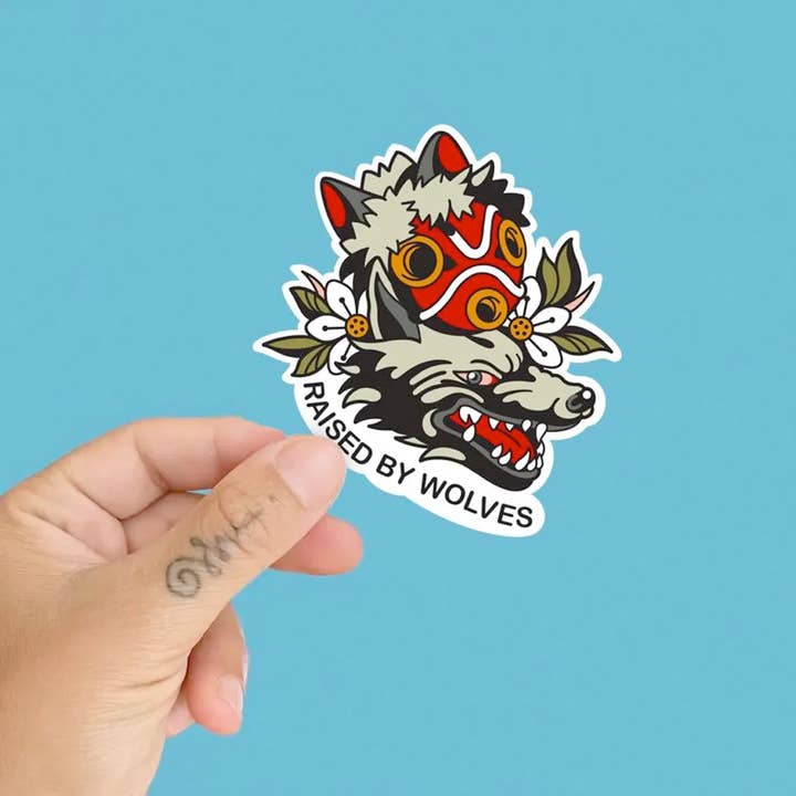 Mononoke Fan Art RAised by Wolves Die Cut Vinyl Sticker and other Purchase Wholesale drops wolle. Free Returns & Net 60 Terms on Faire trending on Faire.