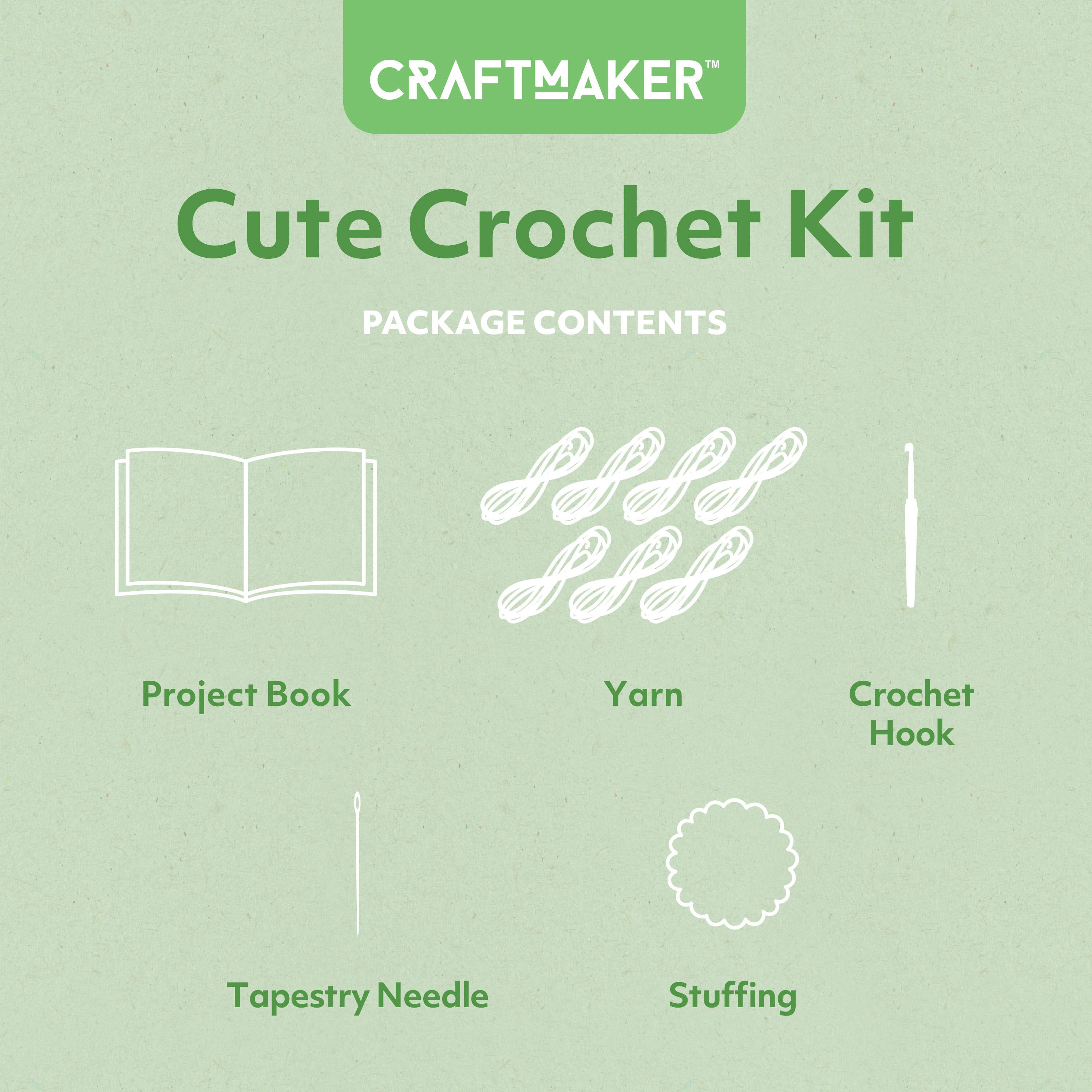 Hinkler Australia - Wholesale DIY craft kit - Craft Maker Cute Crochet Kit1
