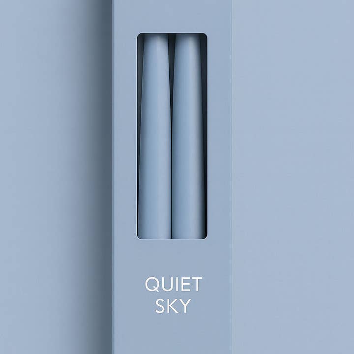 GLO & NEST - Wholesale Flameless Candle - Set of 2 LED Taper Candles -Quiet Sky