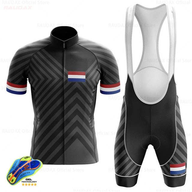 Netherlands Men's Cycling Jersey Bib Short Kit for wholesale on Faire3