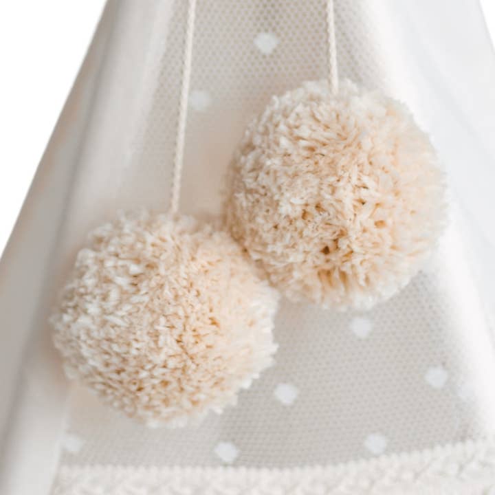 Pompons pour tipi - Pompons décoratifs | Couleur : Beige pour la vente par MINICAMP