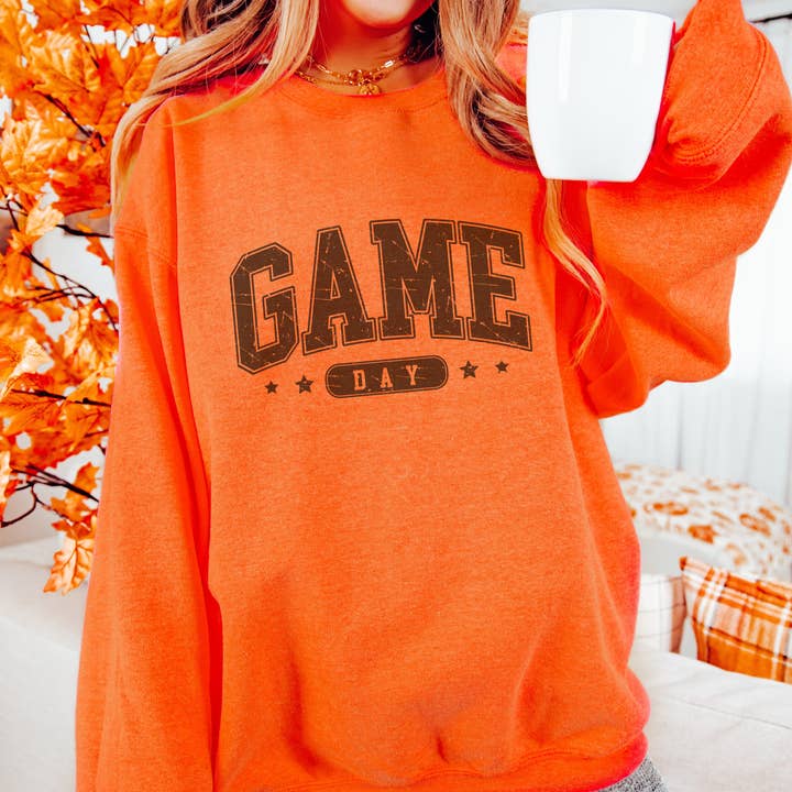 Trendznmore - Modern Graphic Apparel - Wholesale Graphic Sweatshirt - Women's - Varsity Game Day Football Crewneck Graphic Sweatshirt3