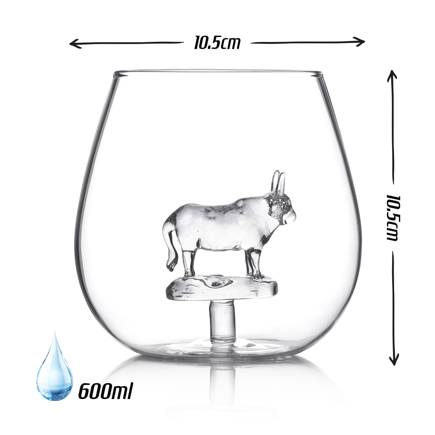 Wholesale Gifts Tomorrow – Engroshandel Cocktail-/likørglas – Højlandskvæg i et stilfrit glasbæger (600 ml) Bar Bespoke6