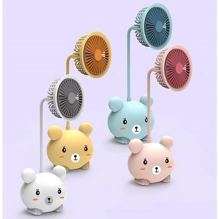 assorted Shiny Doggy Handheld Desktop Rechargeable Fan for wholesale on Faire0