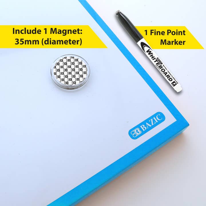 BAZIC Products - Wholesale Whiteboard/Dry-Erase Board - Magnetic Dry Erase Tile 14" x 14"
