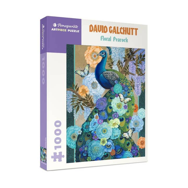1000-Piece Jigsaw Puzzle-Galchutt-Floral Peacock for wholesale by Vevoke