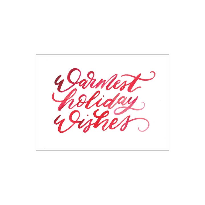 Holiday greeting card for wholesale by Katie Elizabeth Lettering