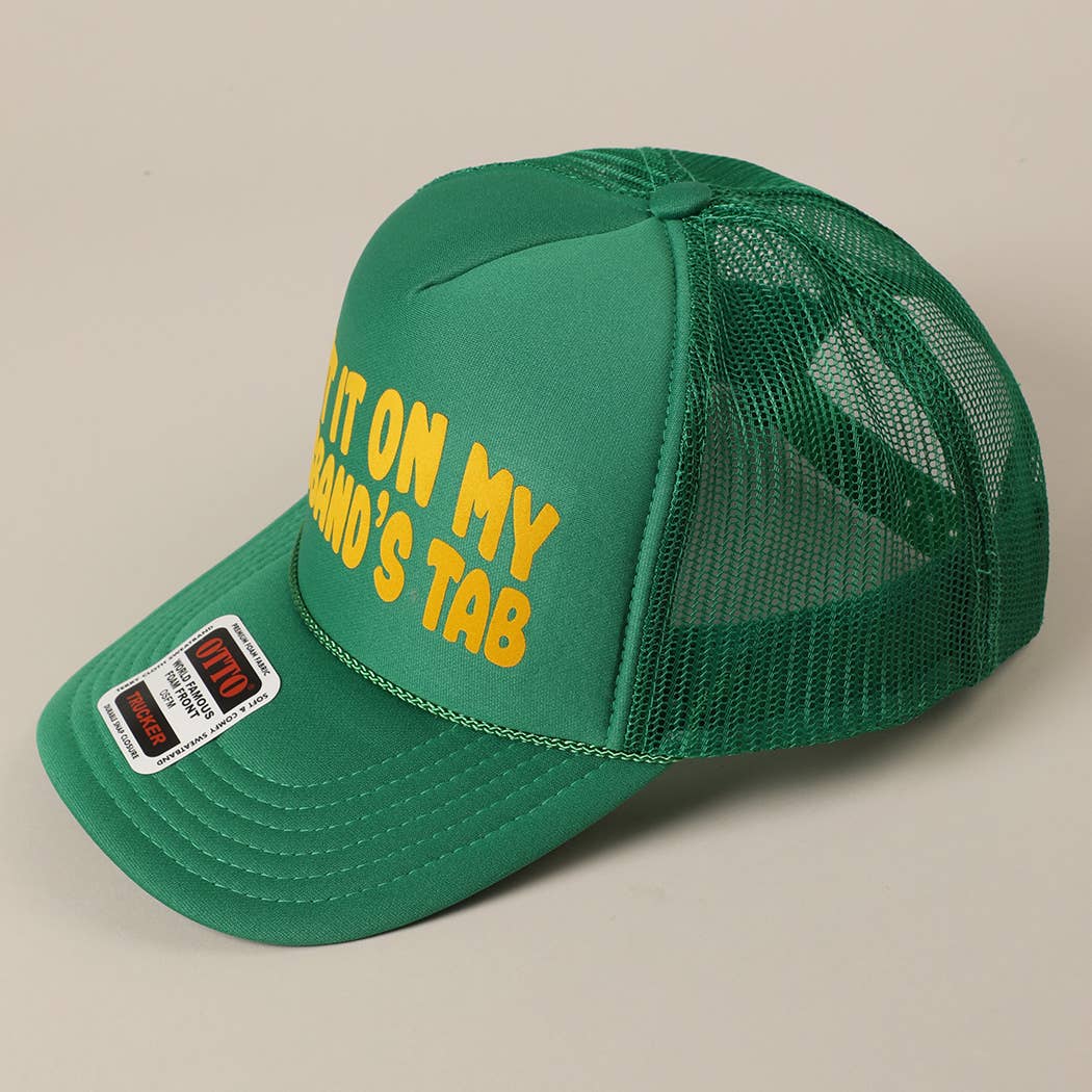 Fashion City - Wholesale Trucker Hat - Women's - Put It On My Husband's Tab Mesh Back Foam Trucker Hat4