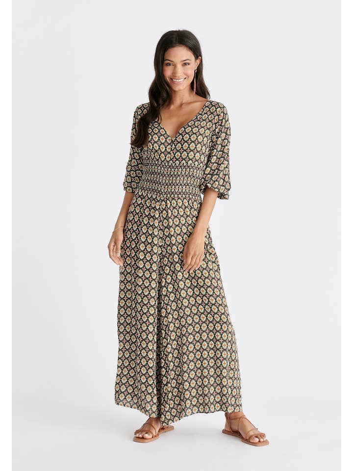 Paisie - Wholesale Jumpsuit - Women's - Boho V-Neck Jumpsuit1