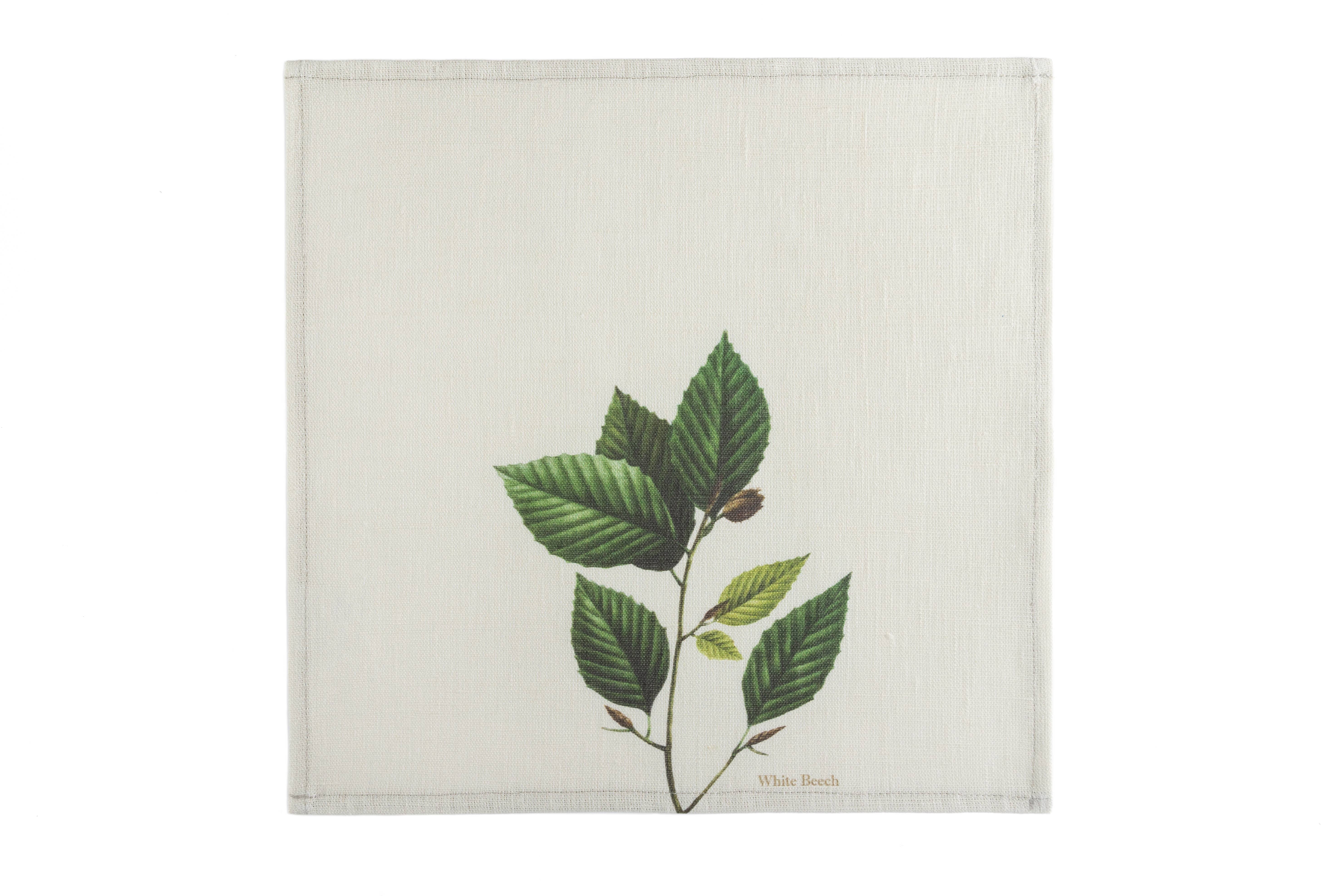 Suisse Maison de Lin – wholesale Dinner & cloth napkin –  Trees Branch Natural Linen Napkins (Set of 6)2