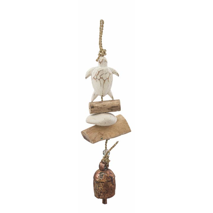 Moksha Imports - Vendita all'ingrosso Campane - La Tartaruga di Legno/Perla & Campanello/Min.2