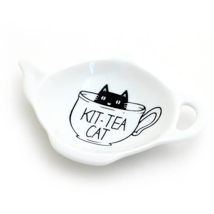 Lenny Mud - Wholesale Tea Strainer/Infuser - Kit Tea Cat teabag holder, teapot shaped tea bag dish2