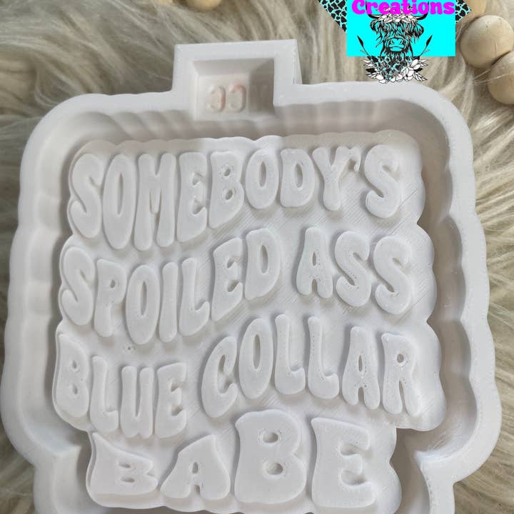 Vance Custom Creations - Vente Matériels de bricolage - Moule Freshie pour fille à col bleu au cul gâté de quelqu'un