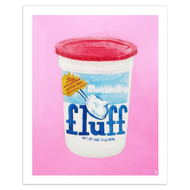 Ohello Boston - Wholesale Art Print - Fluff Watercolor Art Print2