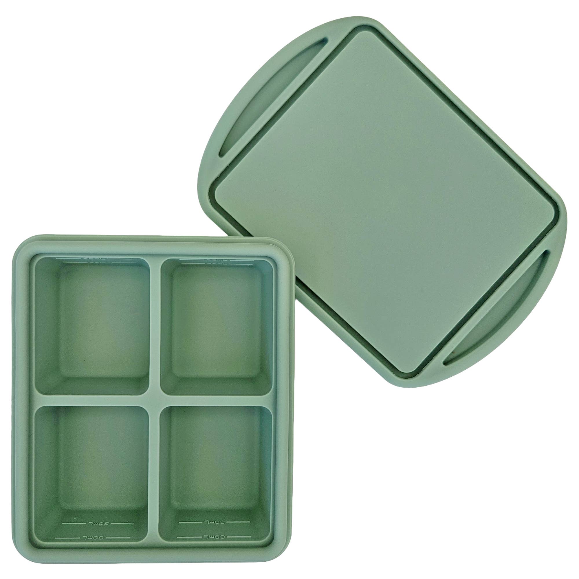 Summerville organic - Wholesale Food Storage Cubes - Kids & Baby - Baby Food Freezer Tray Cameo Green Silicone3