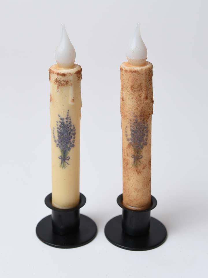 Lavendelbund LED Timer Taper Lys for engroshandel hos LMS Wholesale