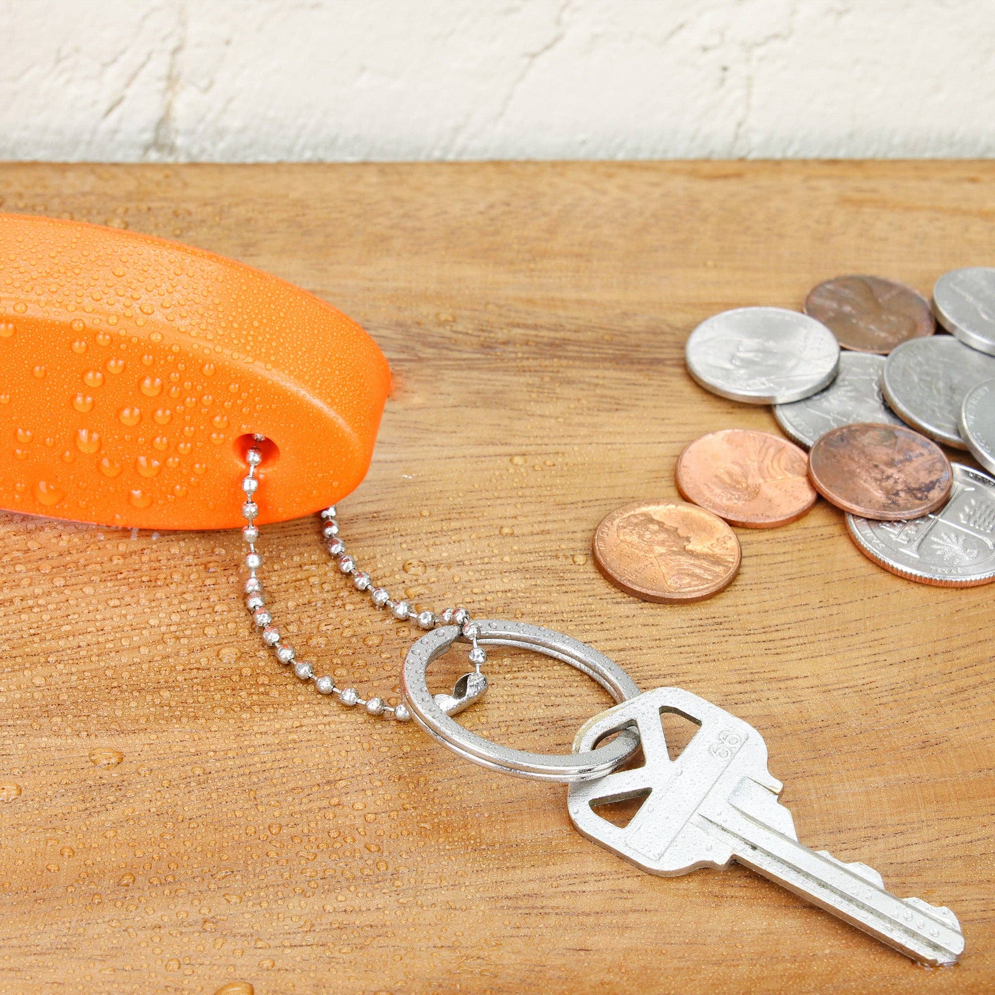 Kurated Korner - Wholesale Keychain - Unisex - Cornucopia Orange Foam Floating Key Chain (2pk)5