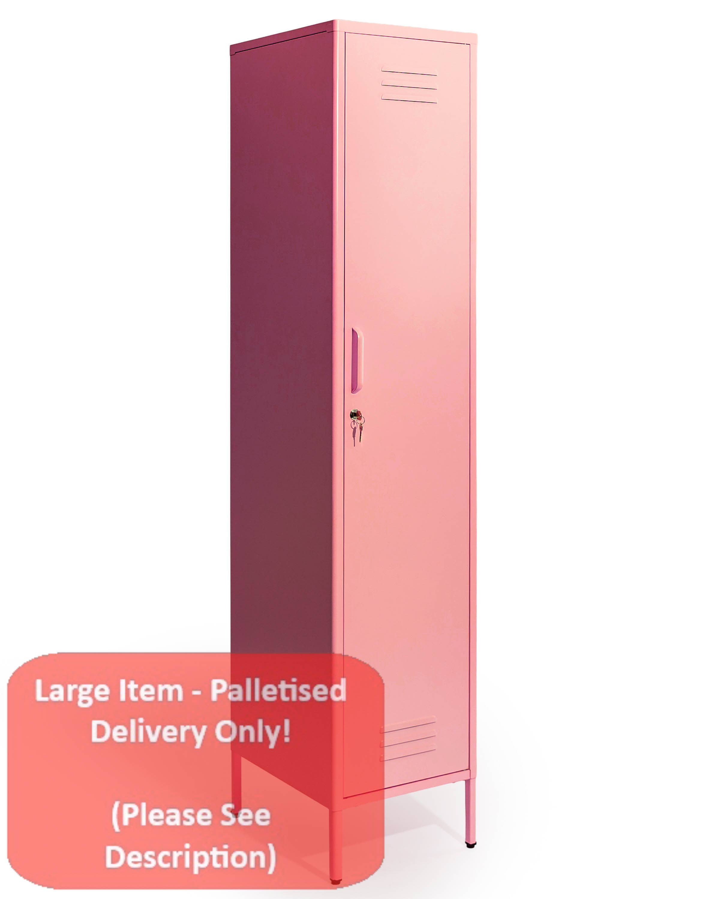 McGowan & Rutherford Ltd – wholesale Cabinet – Tall Steel Metal Locker In Baby Pink