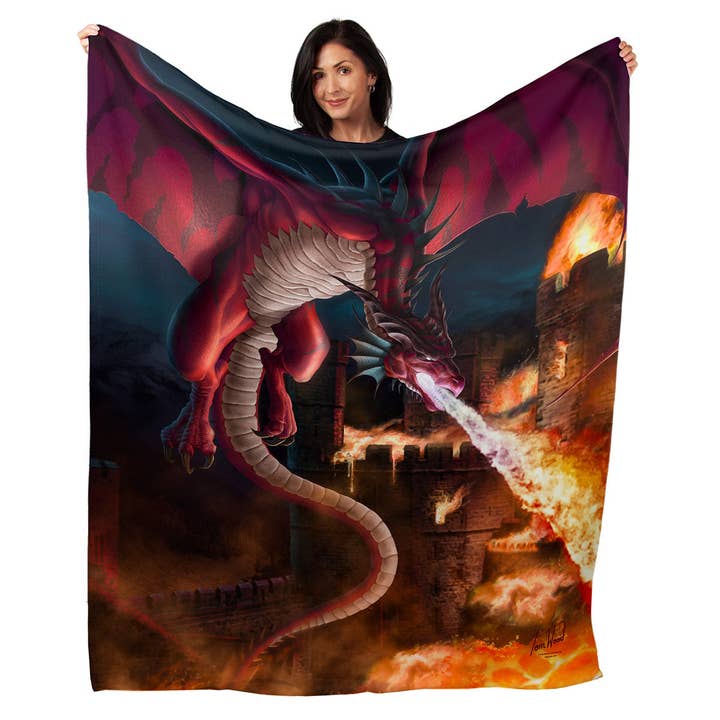 50" x 60" Incineration Plush Minky Blanket for wholesale by Artopia