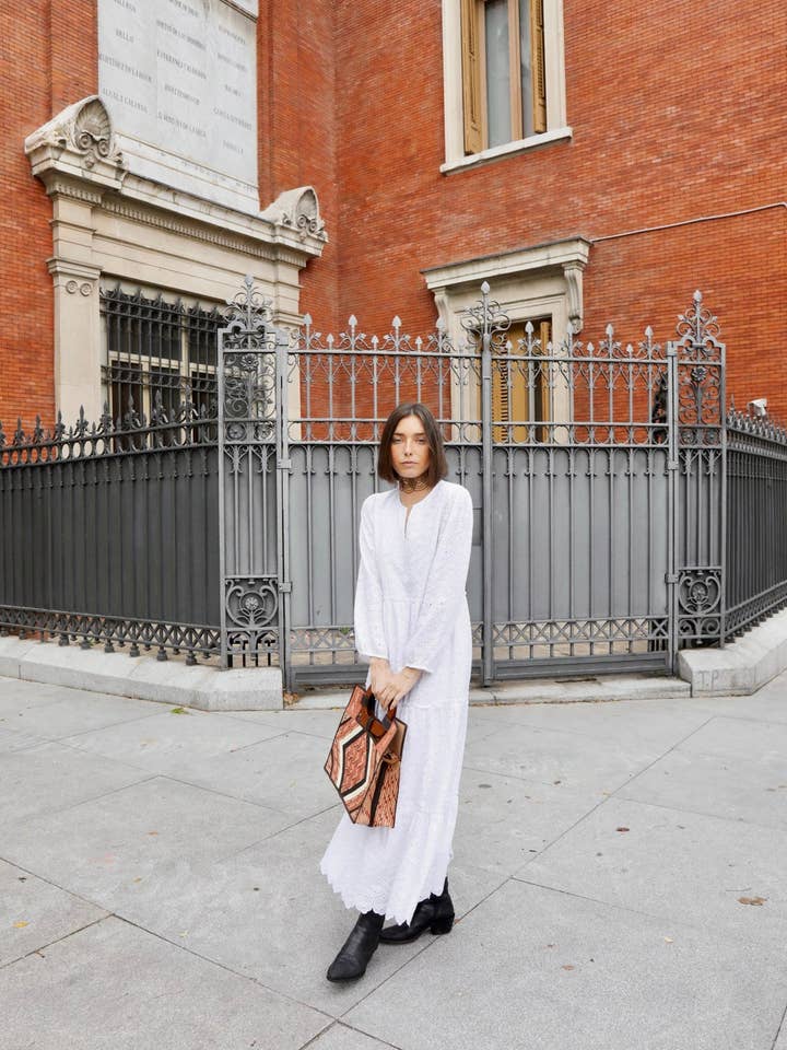 Kapda Casa - Wholesale Dress - Women's - Vestido Schiffli Blanco1