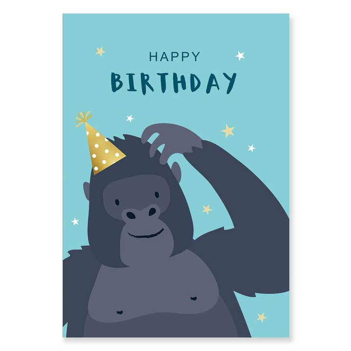Klara Hawkins – wholesale Birthday card – Birthday Gorilla1