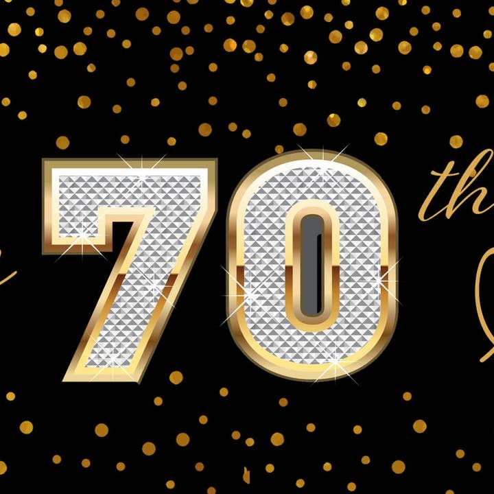 Felicite de Aniversário - Banner de 70º Aniversário 4pk por atacado de Paper Dazzle