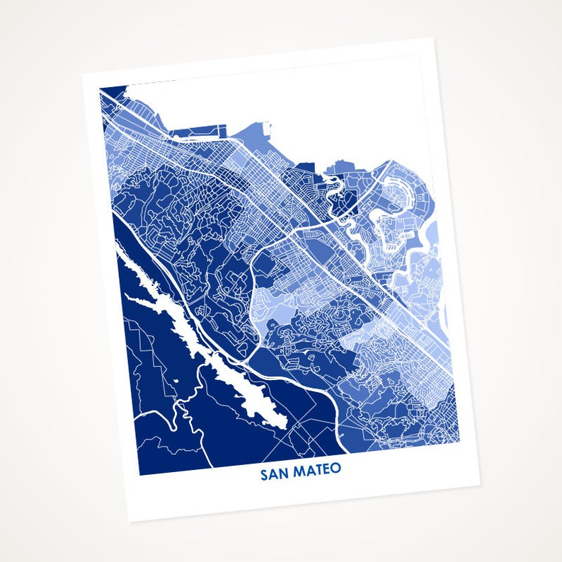 Juanita's Adventures - Wholesale Art Print - Juanitas San Mateo Map Print0