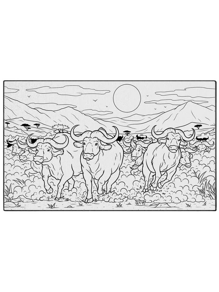 Wild Stampede for wholesale by Coloring Rugs