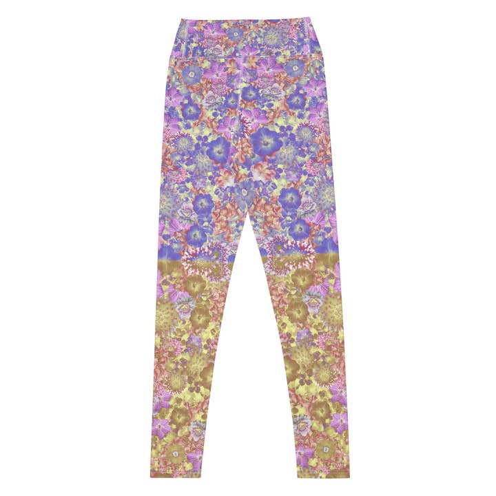 Legging met pastel bloemen voor wholesale door Tata Christiane
