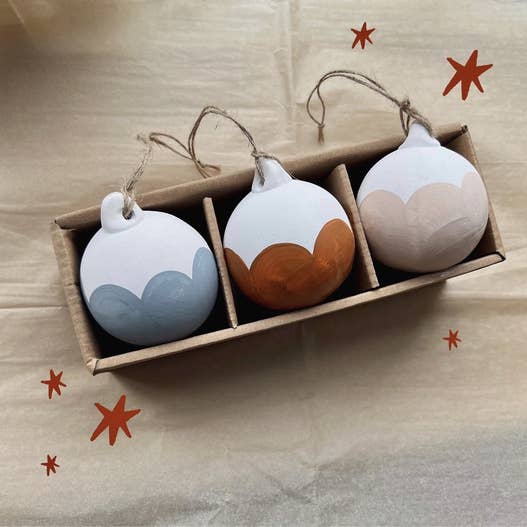 Set of 3 Scallop Bauble for wholesale by yaya studio