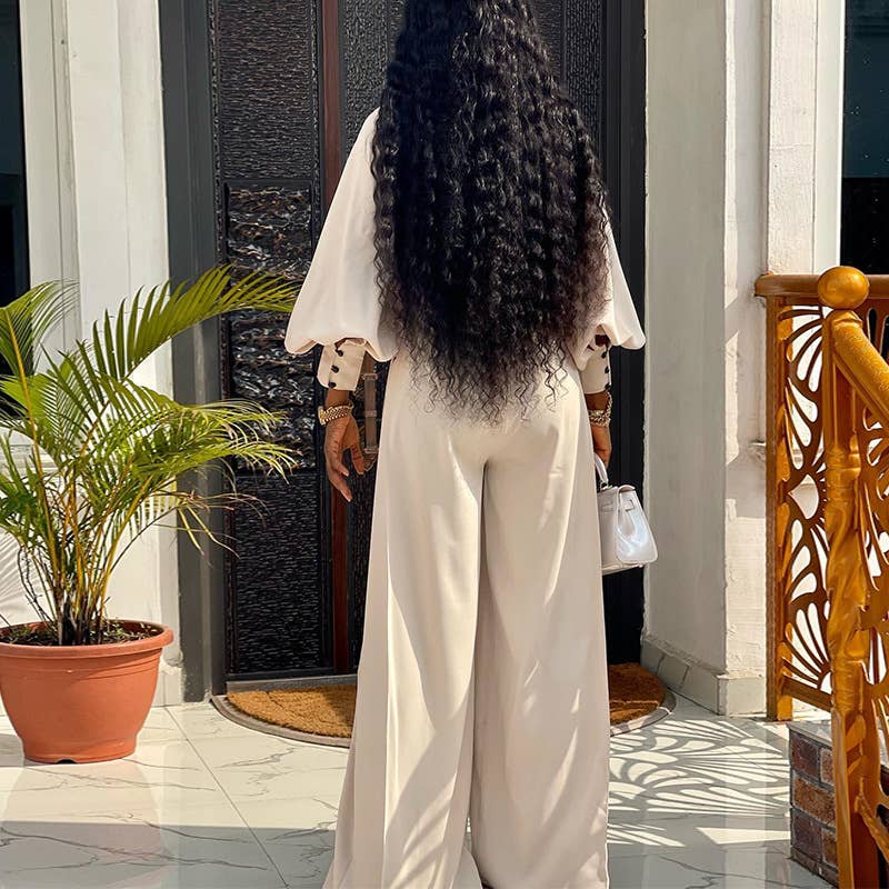 Gaia Fashion Inc - Wholesale Top & Pant Set (NOT Loungewear) - Women's - HK6659-Women Two Piece Top and Pants Clothes Suit Set7