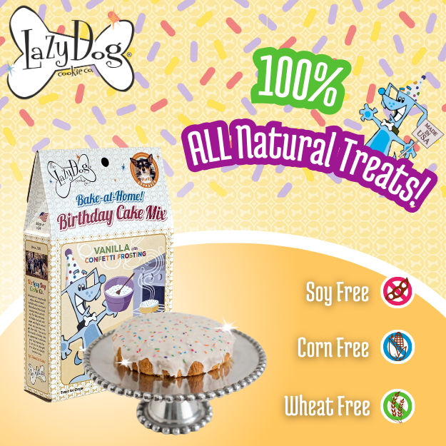 The Lazy Dog Cookie Co., Inc. - Wholesale Cake Mix - Vanilla Birthday Cake Mix w/ Sprinkles & Frosting Mix3