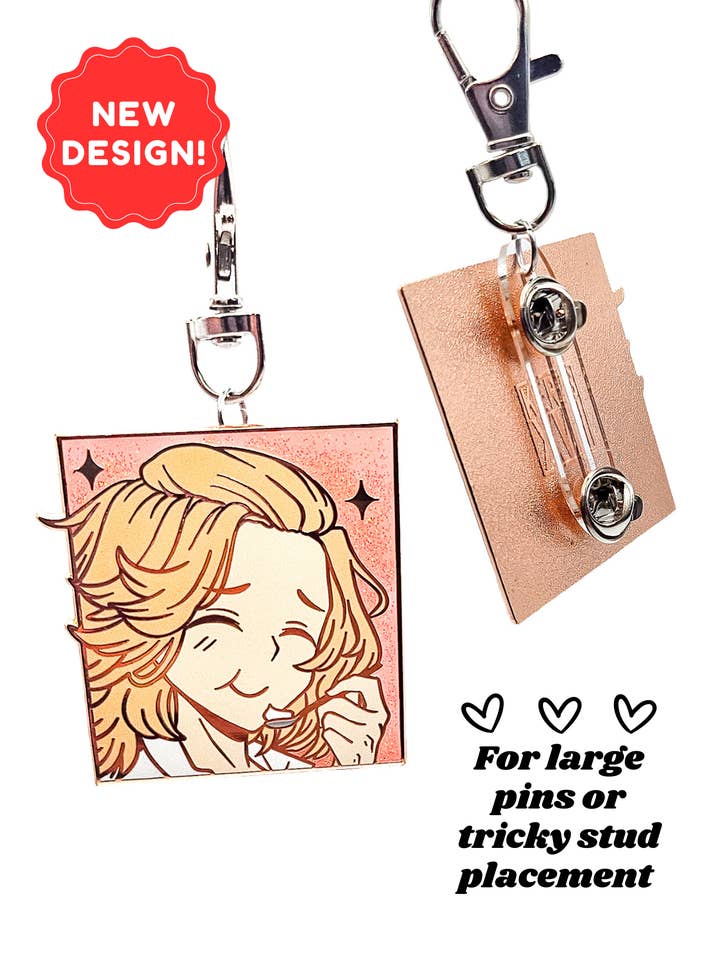 Porte-clés Long Clearrings | Convertisseur de Broche en Porte-clés pour la vente par Pop Pastel