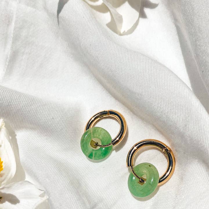 Lotus Haus Studio - Wholesale Dangle Earrings - Forbidden Fruit Loop Hoops