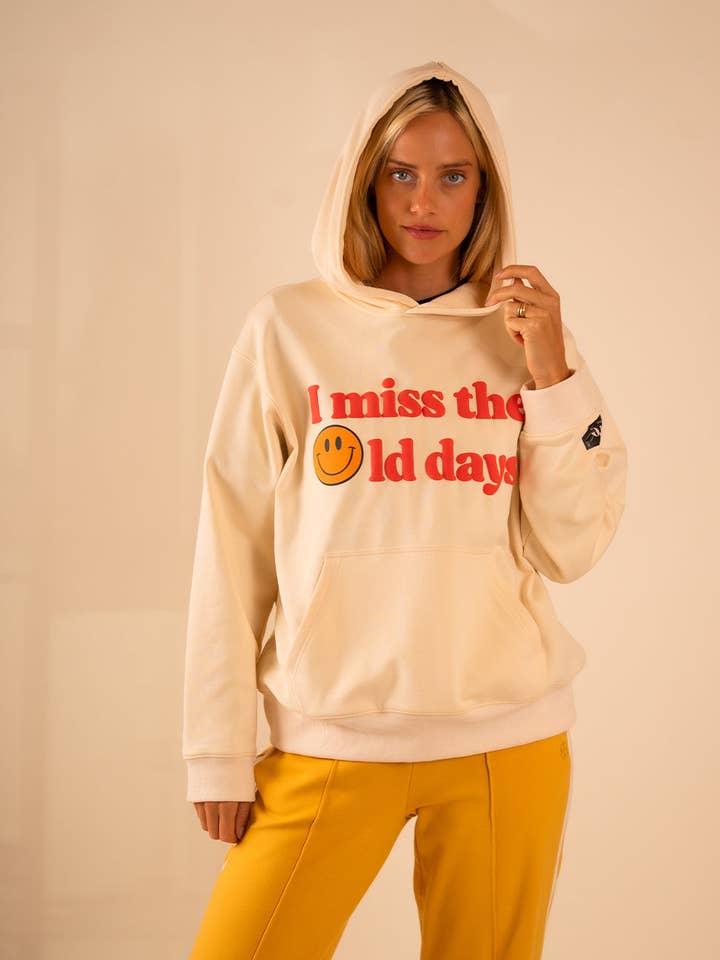 Ivoire (MARGE ÉLEVÉE) Sweat à capuche Hendrix I Miss The Old Days en vente sur Faire2