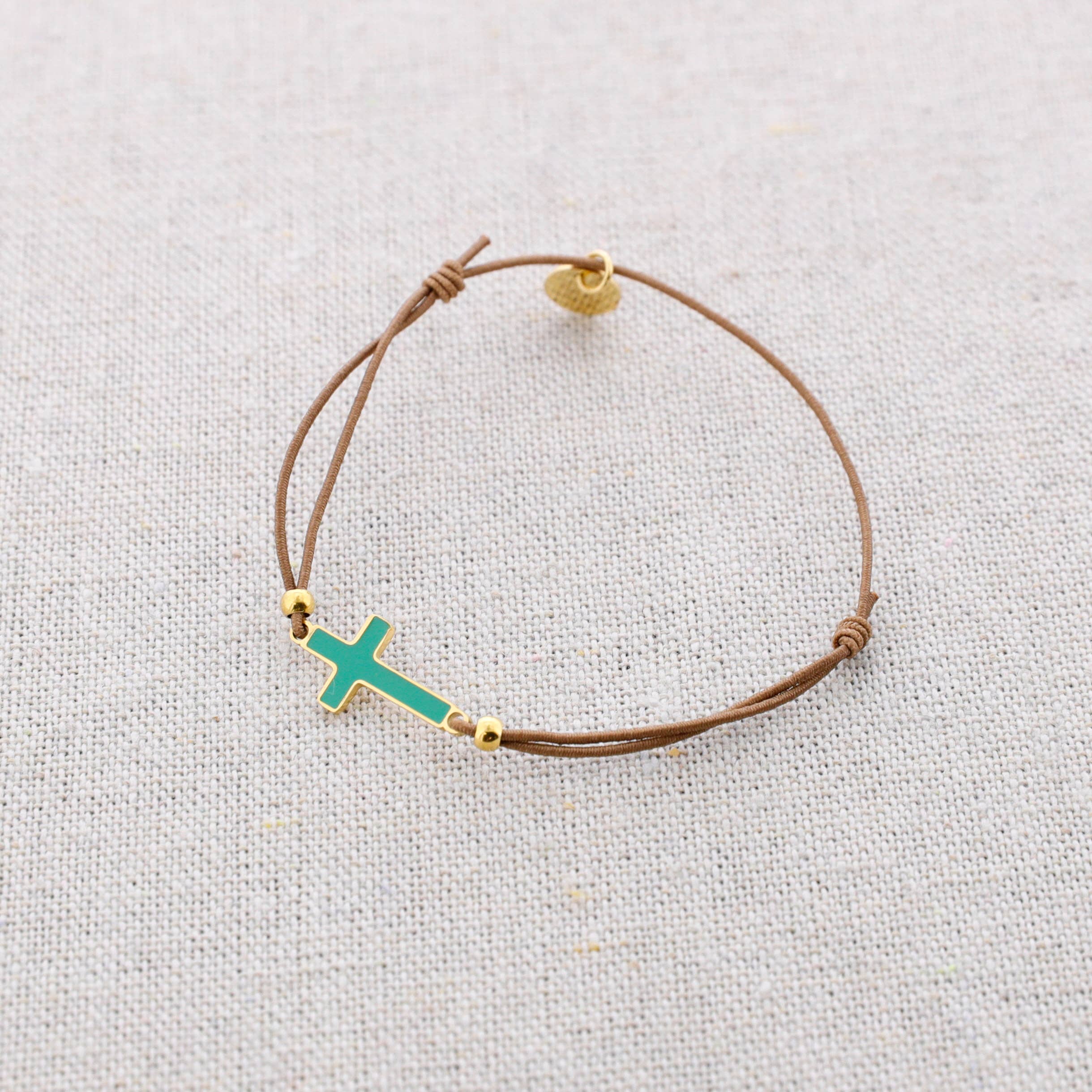 Sonata – wholesale Snap jewellery – Elastic Steel Cross Enamel Bracelet1