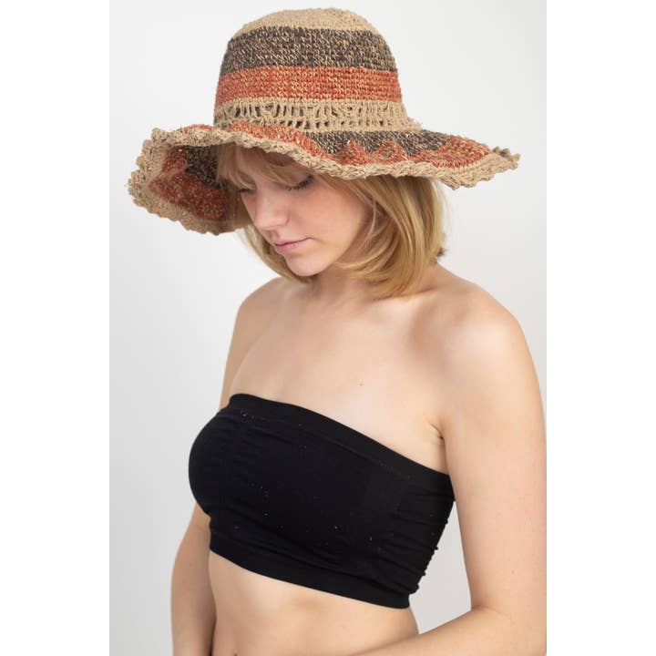 Lakhays Collection Inc. - Wholesale Straw Hat - Women's - Multi Color Hemp/Cotton Summer Hat